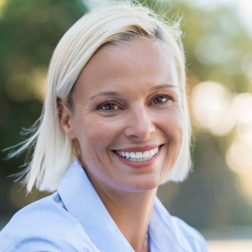 Happy Mature Woman Smiling Happy Mature Woman Smiling