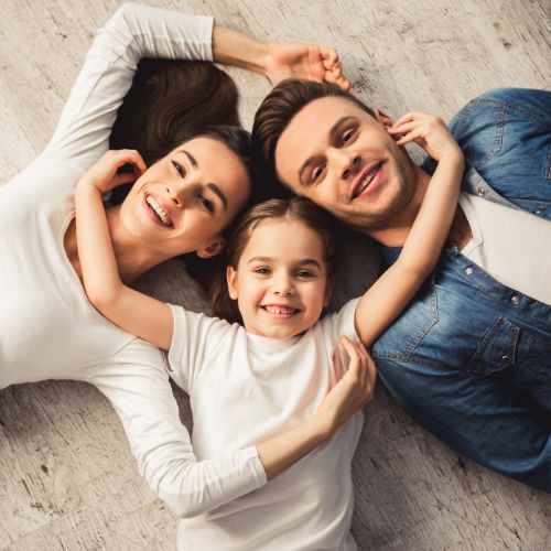 Happy young family