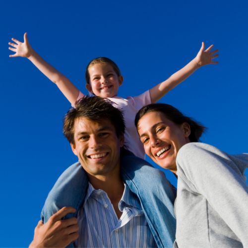 Family smiling